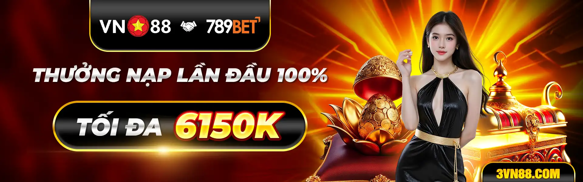 VN88 thưởng nạp lần đầu tiên lên đến 6150K